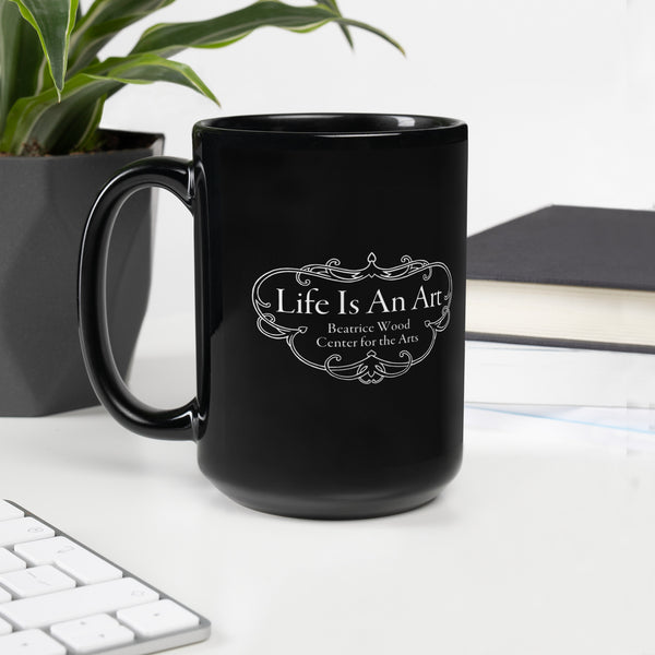 Life Is An Art - Black Glossy Mug