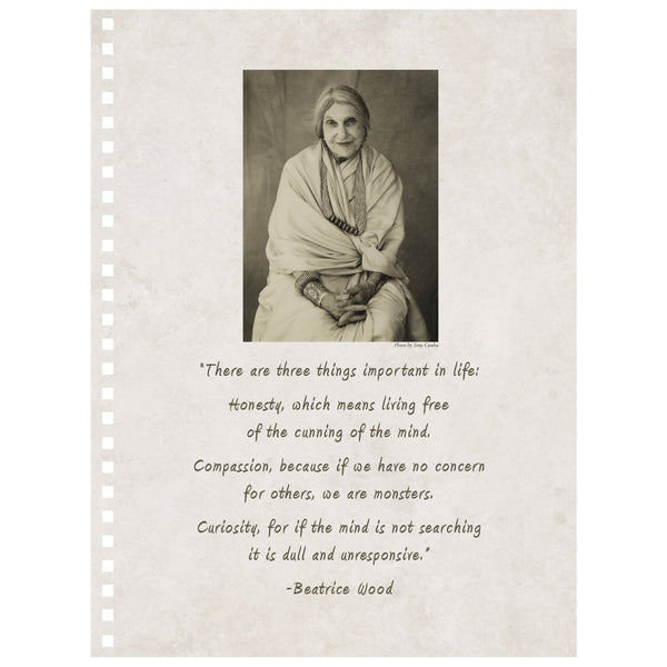 Beatrice Wood with Quote Spiral Notebook