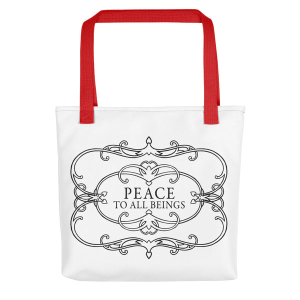 Peace to all Beings Tote bag