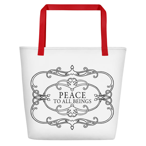 Peace to all Beings Beach Bag