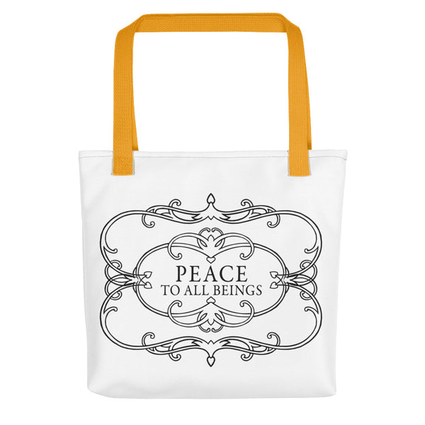 Peace to all Beings Tote bag