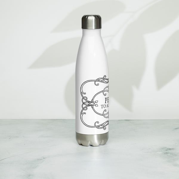 "Peace To All Beings" Stainless Steel Bottle for Hot & Cold Drinks!