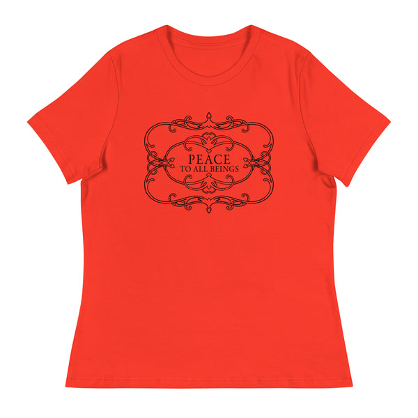 Women's Peace to All Beings Relaxed T-Shirt